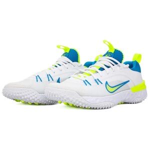NIKE Huarache 9 Elite TF LAX SE Lacrosse Shoes Mens 9 White Yellow FV6148-100
